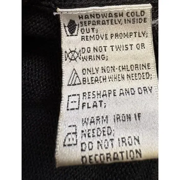 Victoria Jones Woman Black Snowman Holiday Christmas Sweater Medium - Picture 10 of 10